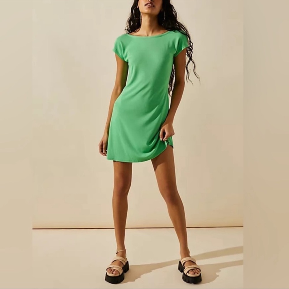 blue free people beach rosalia low-back mini dress - Picture 3 of 5